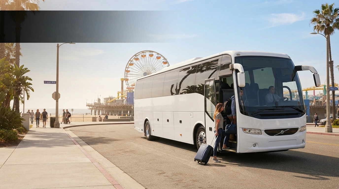 Charter Bus to Santa Monica Pier