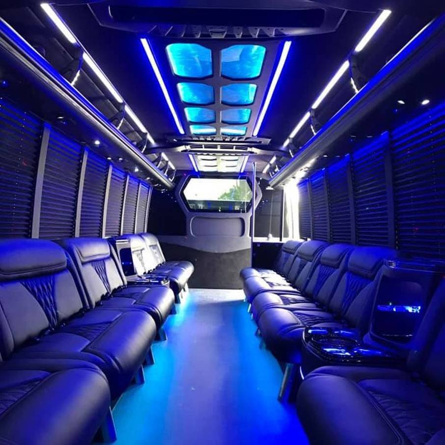 Best Transportation Options for Wedding Guest Shuttle Service: The Ultimate LA Guide 2 Interior View Of Party Bus
