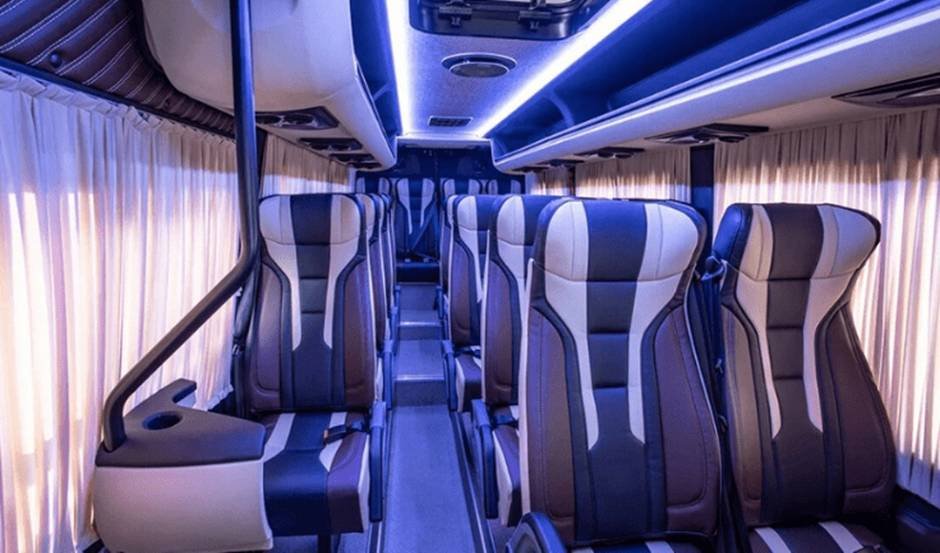 Interior View Of Charter Bus 