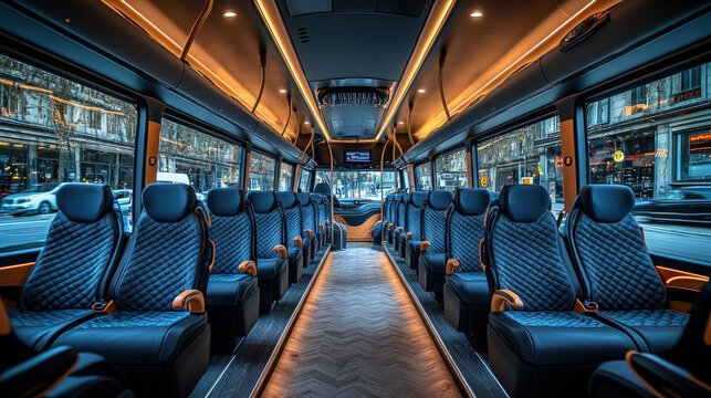 Interior View Of LA Bus