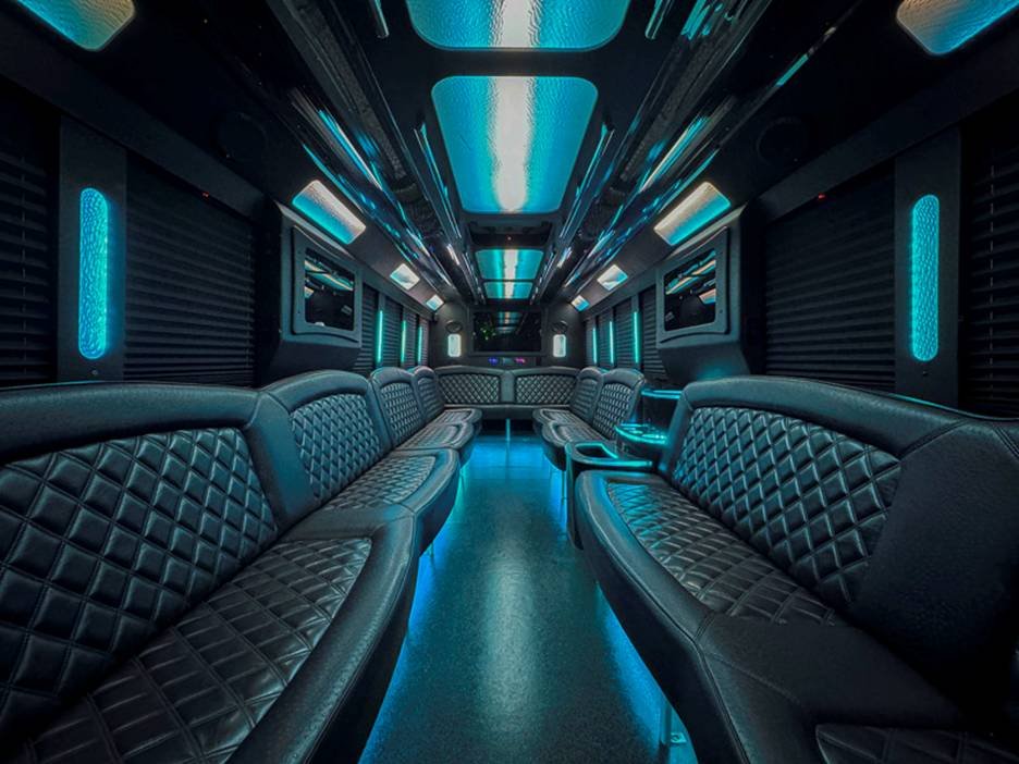 Interior View Of Party Bus 